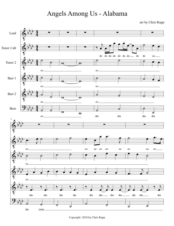Angels Among Us - Sheet Music