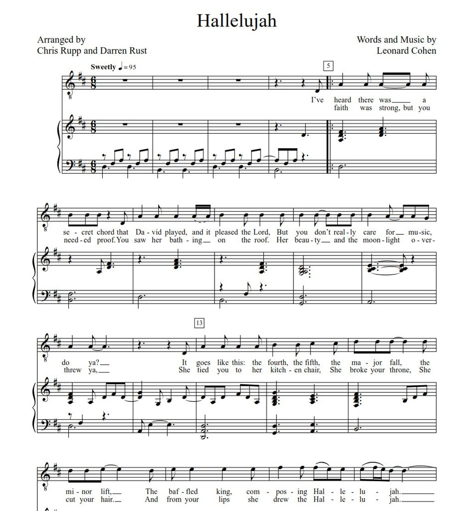 Hallelujah Sheet Music