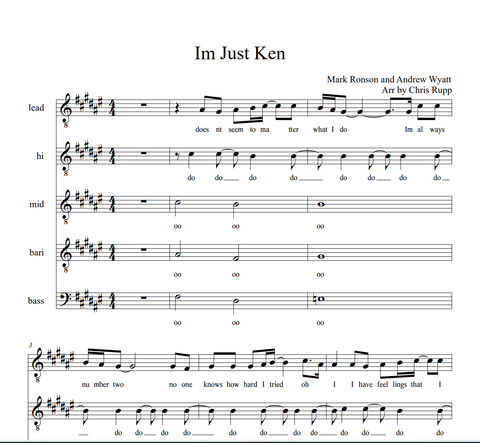 I'm Just Ken sheet music