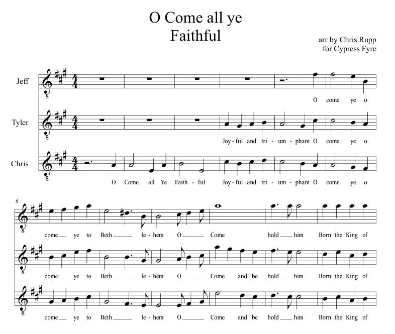 O Come All Ye Faithful sheet music