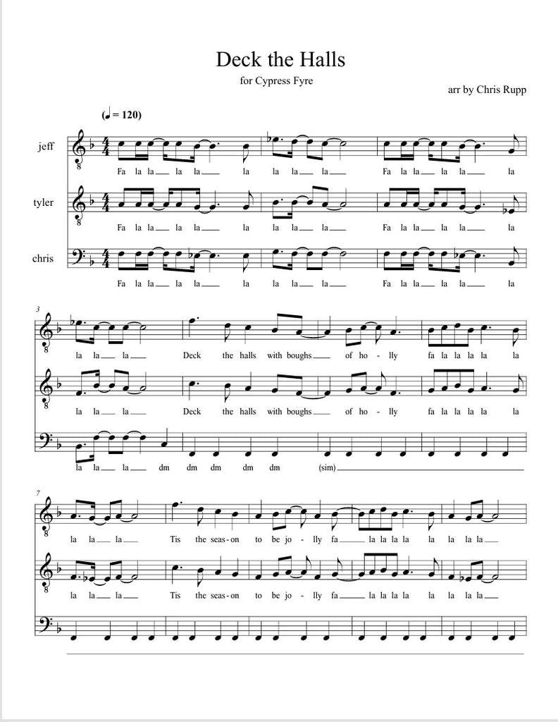 Deck the Halls Sheet Music