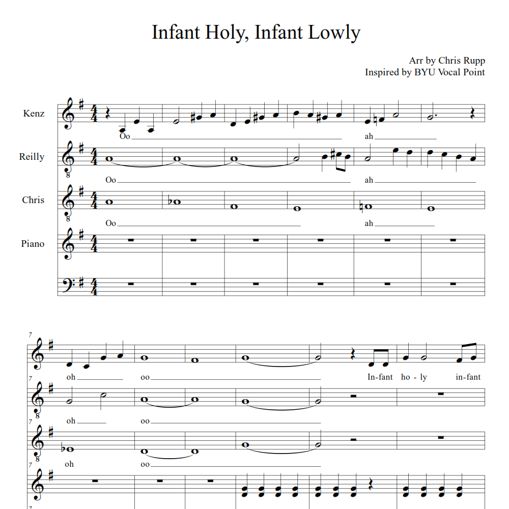 Infant Holy, Infant Lowly Sheet Music