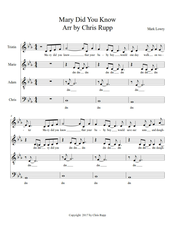 Mary Did You Know sheet music